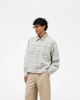 Cord Zip Flannel Shirt