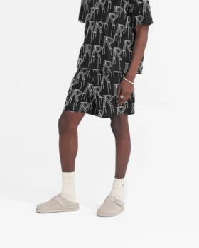 Embroidered Initial Tailored Short