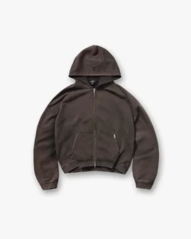 Initial Boxy Zip Through Hoodie