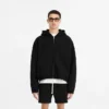 Initial Boxy Zip Through Hoodie