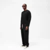 Initial Sheer Rib Long Sleeve T-Shirt