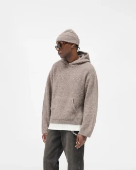 Textured Borg Hoodie