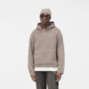 Textured Borg Hoodie