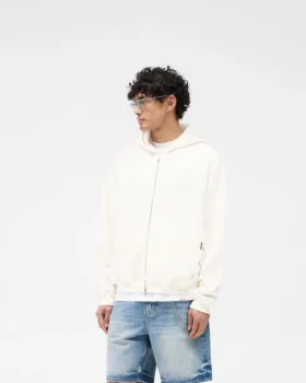 Waffle Zip Through Hoodie